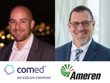 Left: Dale Player, Vice President, Engineer and Smart Grid, ComEd  Right: Jason Klein, Vice President, Electric Operations and Technical Services, Ameren Illinois
